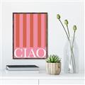 Picture of Ciao Stripes in Pink _GroupedProduct_Rectangle_Portrait_Canvas_Framed_