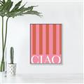 Picture of Ciao Stripes in Pink _GroupedProduct_Rectangle_Portrait_Canvas_Framed_