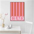 Picture of Ciao Stripes in Pink _GroupedProduct_Rectangle_Portrait_Canvas_Framed_