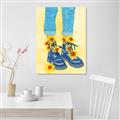 Picture of Sunflower Walk in Blue Shoes _GroupedProduct_Rectangle_Portrait_Unframed_Print_Only_