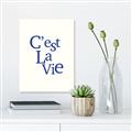 Picture of Cest La Vie in Blue _GroupedProduct_Rectangle_Portrait_Unframed_Print_Only_
