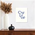 Picture of Cest La Vie in Blue _GroupedProduct_Rectangle_Portrait_Unframed_Print_Only_