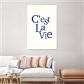 Picture of Cest La Vie in Blue _GroupedProduct_Rectangle_Portrait_Unframed_Print_Only_