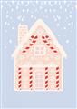 Picture of Blue Gingerbread House _GroupedProduct_Rectangle_Portrait_Unframed_Print_Only_