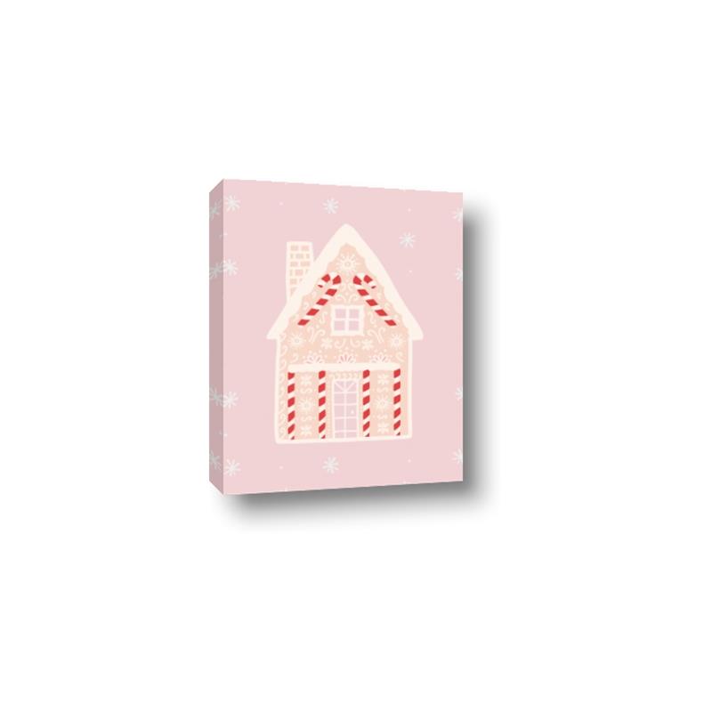 Picture of Pink Gingerbread House _GroupedProduct_Rectangle_Portrait_Canvas_