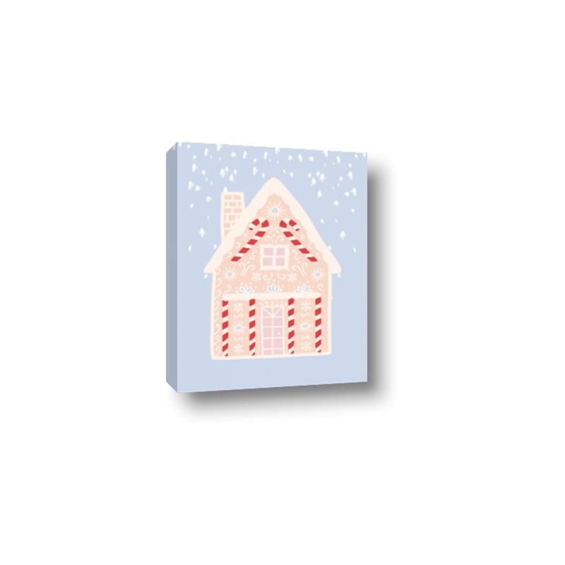 Picture of Blue Gingerbread House _GroupedProduct_Rectangle_Portrait_Canvas_