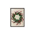 Picture of Holly Wreath _GroupedProduct_Rectangle_Portrait_Canvas_Framed_