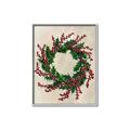 Picture of Holly Wreath _GroupedProduct_Rectangle_Portrait_Canvas_Framed_