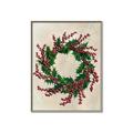 Picture of Holly Wreath _GroupedProduct_Rectangle_Portrait_Canvas_Framed_