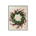 Picture of Holly Wreath _GroupedProduct_Rectangle_Portrait_Canvas_Framed_