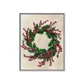 Picture of Holly Wreath _GroupedProduct_Rectangle_Portrait_Canvas_Framed_