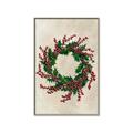 Picture of Holly Wreath _GroupedProduct_Rectangle_Portrait_Canvas_Framed_