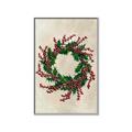 Picture of Holly Wreath _GroupedProduct_Rectangle_Portrait_Canvas_Framed_