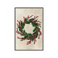 Picture of Holly Wreath _GroupedProduct_Rectangle_Portrait_Canvas_Framed_