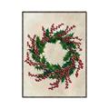 Picture of Holly Wreath _GroupedProduct_Rectangle_Portrait_Canvas_Framed_