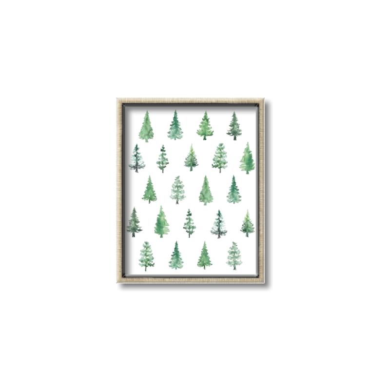 Picture of Christmas Trees _GroupedProduct_Rectangle_Portrait_Canvas_Framed_
