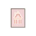 Picture of Pink Gingerbread House _GroupedProduct_Rectangle_Portrait_Canvas_Framed_