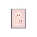 Picture of Pink Gingerbread House _GroupedProduct_Rectangle_Portrait_Canvas_Framed_