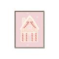 Picture of Pink Gingerbread House _GroupedProduct_Rectangle_Portrait_Canvas_Framed_