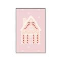 Picture of Pink Gingerbread House _GroupedProduct_Rectangle_Portrait_Canvas_Framed_