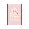 Picture of Pink Gingerbread House _GroupedProduct_Rectangle_Portrait_Canvas_Framed_