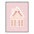 Picture of Pink Gingerbread House _GroupedProduct_Rectangle_Portrait_Canvas_Framed_