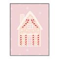Picture of Pink Gingerbread House _GroupedProduct_Rectangle_Portrait_Canvas_Framed_
