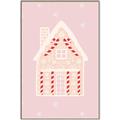 Picture of Pink Gingerbread House _GroupedProduct_Rectangle_Portrait_Canvas_Framed_