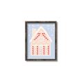 Picture of Blue Gingerbread House _GroupedProduct_Rectangle_Portrait_Canvas_Framed_