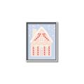 Picture of Blue Gingerbread House _GroupedProduct_Rectangle_Portrait_Canvas_Framed_