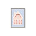 Picture of Blue Gingerbread House _GroupedProduct_Rectangle_Portrait_Canvas_Framed_