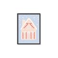 Picture of Blue Gingerbread House _GroupedProduct_Rectangle_Portrait_Canvas_Framed_
