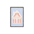 Picture of Blue Gingerbread House _GroupedProduct_Rectangle_Portrait_Canvas_Framed_