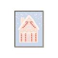 Picture of Blue Gingerbread House _GroupedProduct_Rectangle_Portrait_Canvas_Framed_