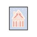 Picture of Blue Gingerbread House _GroupedProduct_Rectangle_Portrait_Canvas_Framed_