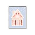 Picture of Blue Gingerbread House _GroupedProduct_Rectangle_Portrait_Canvas_Framed_