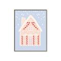 Picture of Blue Gingerbread House _GroupedProduct_Rectangle_Portrait_Canvas_Framed_
