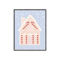Picture of Blue Gingerbread House _GroupedProduct_Rectangle_Portrait_Canvas_Framed_