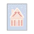 Picture of Blue Gingerbread House _GroupedProduct_Rectangle_Portrait_Canvas_Framed_