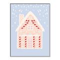 Picture of Blue Gingerbread House _GroupedProduct_Rectangle_Portrait_Canvas_Framed_