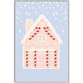 Picture of Blue Gingerbread House _GroupedProduct_Rectangle_Portrait_Canvas_Framed_