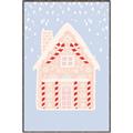 Picture of Blue Gingerbread House _GroupedProduct_Rectangle_Portrait_Canvas_Framed_