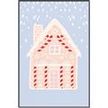 Picture of Blue Gingerbread House _GroupedProduct_Rectangle_Portrait_Canvas_Framed_