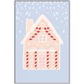 Picture of Blue Gingerbread House _GroupedProduct_Rectangle_Portrait_Canvas_Framed_