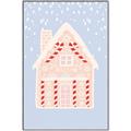 Picture of Blue Gingerbread House _GroupedProduct_Rectangle_Portrait_Canvas_Framed_