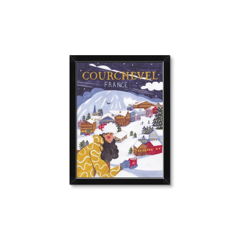 Picture of Christmas in Courchevel, France _GroupedProduct_Rectangle_Portrait_Framed_Matted_