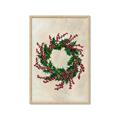 Picture of Holly Wreath _GroupedProduct_Rectangle_Portrait_Framed_Matted_