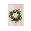 Picture of Holly Wreath _GroupedProduct_Rectangle_Portrait_Framed_Matted_