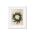 Picture of Holly Wreath _GroupedProduct_Rectangle_Portrait_Framed_Matted_