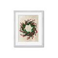 Picture of Holly Wreath _GroupedProduct_Rectangle_Portrait_Framed_Matted_